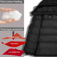 FARVALUE men's winter coat removable hood demonstrates flexible warmth options.