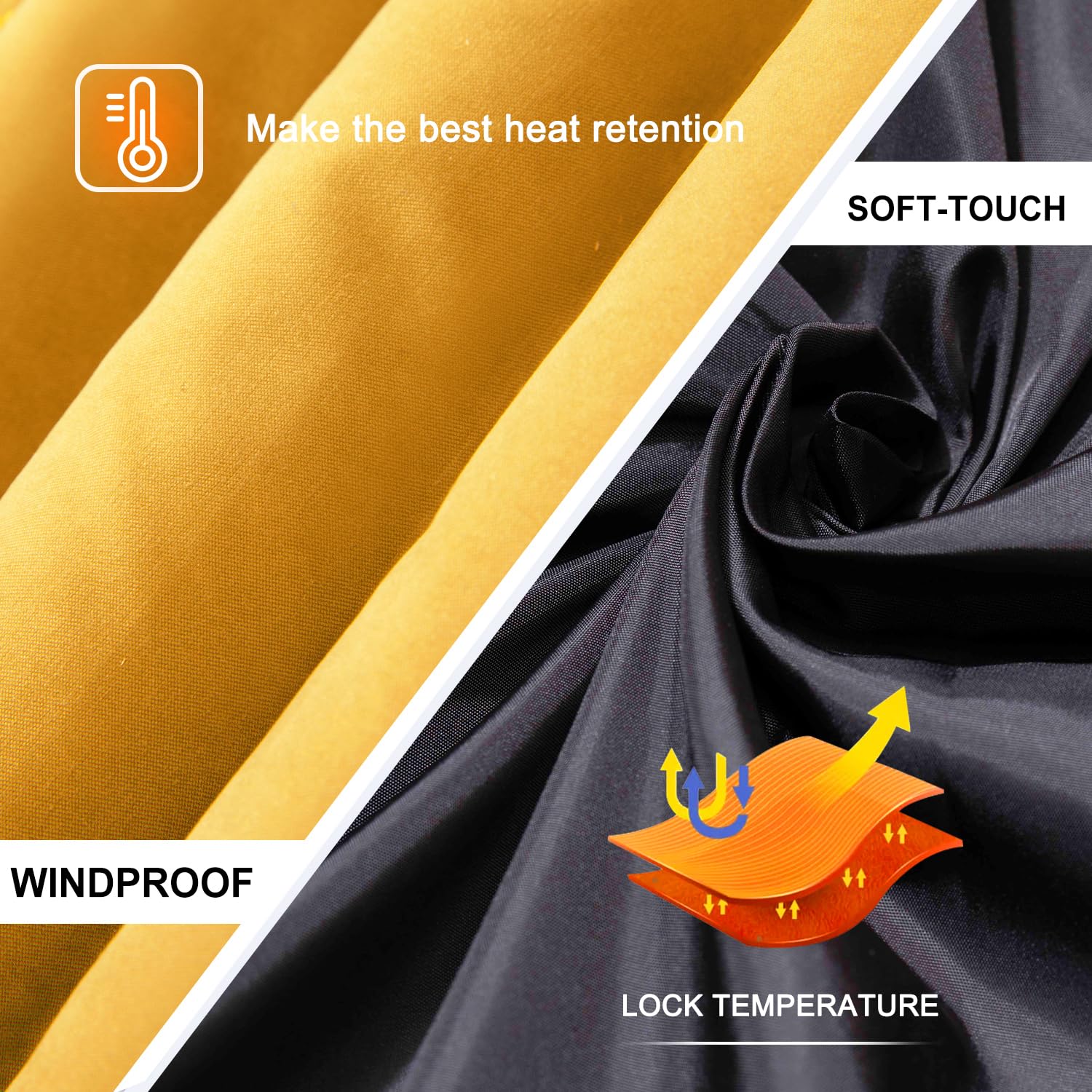 FARVALUE puffer jacket showing insulated warmth for cold winds.