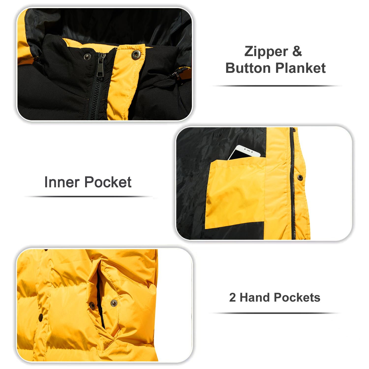 FARVALUE parka features ribbed cuffs and adjustable hem for a snug fit.