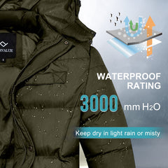 FARVALUE padded parka interior reveals thick synthetic insulation for chilly days.