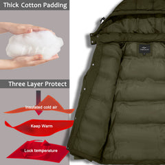 FARVALUE windproof cuffs and adjustable hem reinforce warmth retention.
