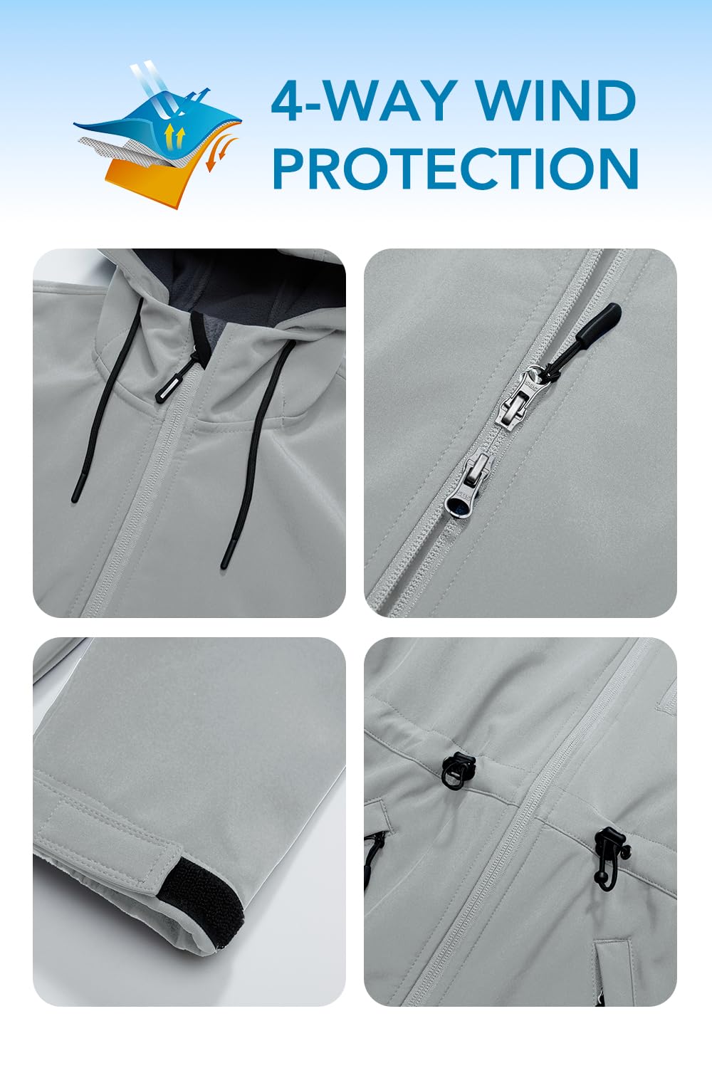 FARVALUE two-way zipper and adjustable cuffs enhance mobility