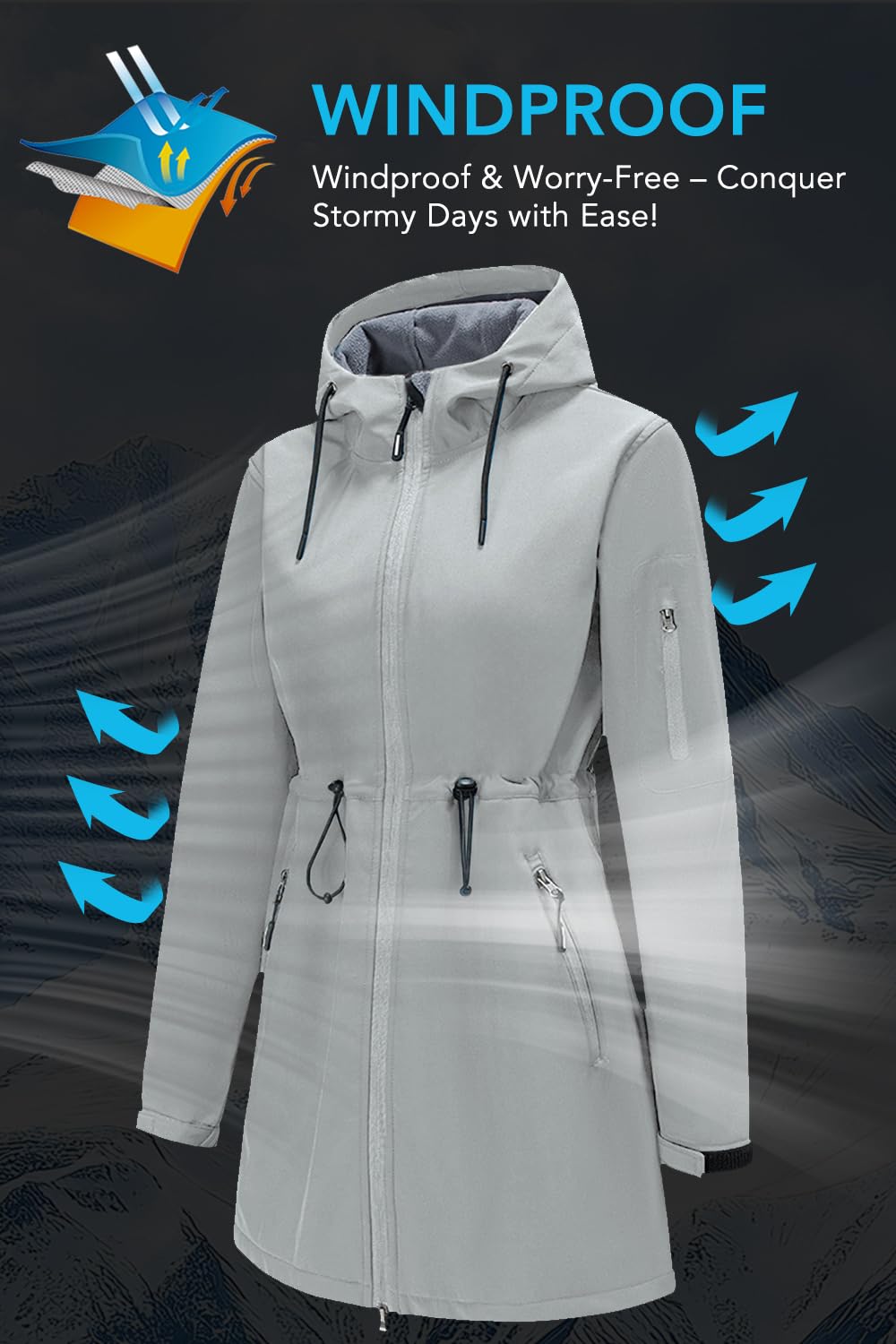 FARVALUE packable softshell fits in a backpack for travel