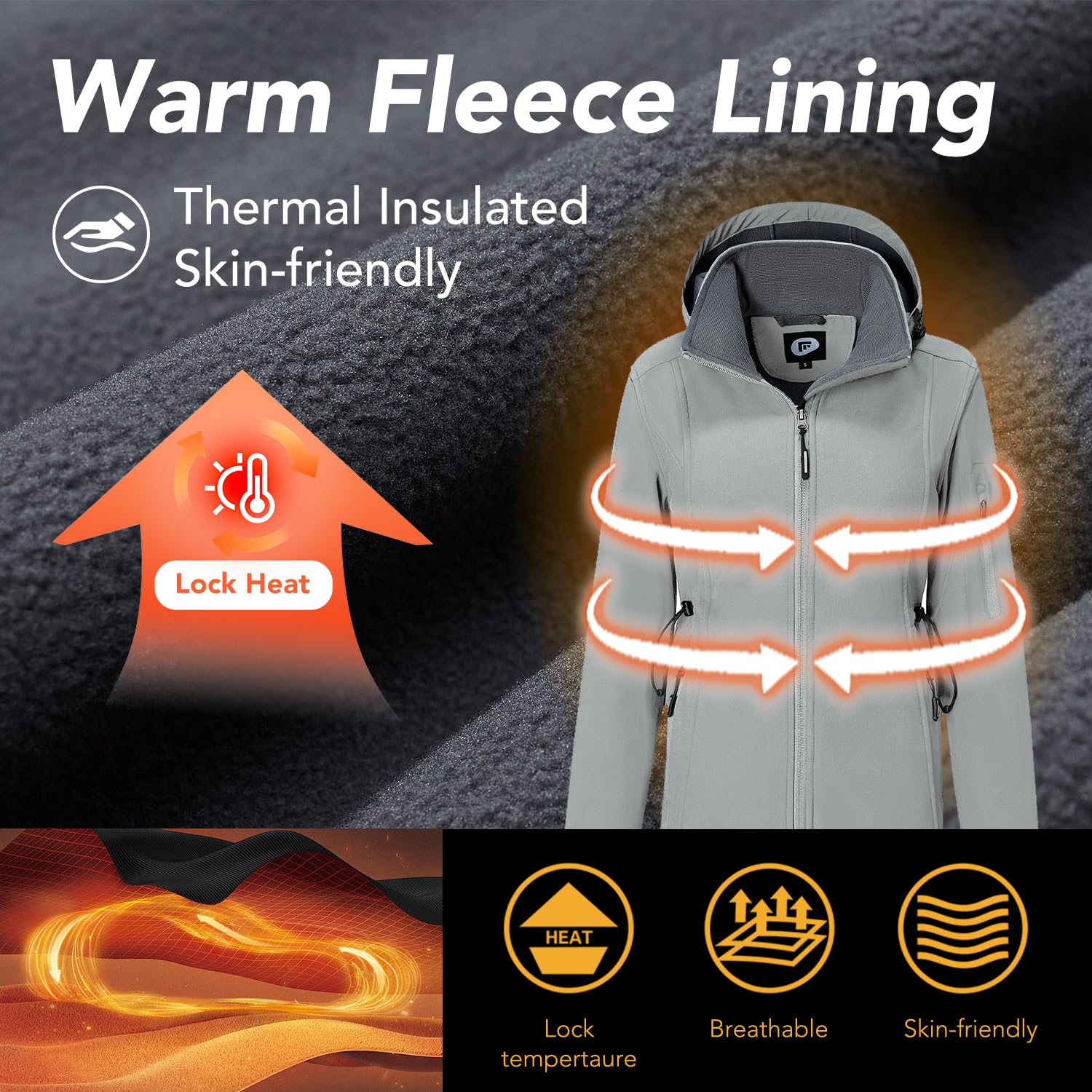 Farvalue women's softshell jacket adjustable cuffs for secure fit during active wear.