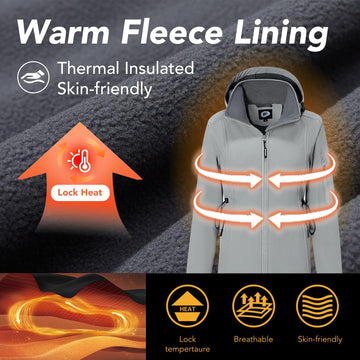 Farvalue women's softshell jacket adjustable cuffs for secure fit during active wear.