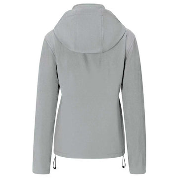 Farvalue women's softshell jacket back view illustrating windproof coverage for daily commuting.