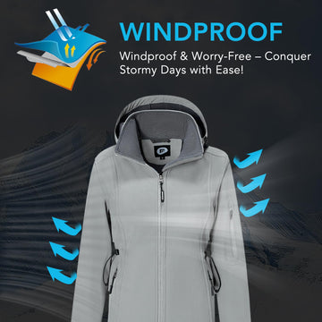 Farvalue women's softshell jacket with removable hood detail for adaptable outdoor protection.