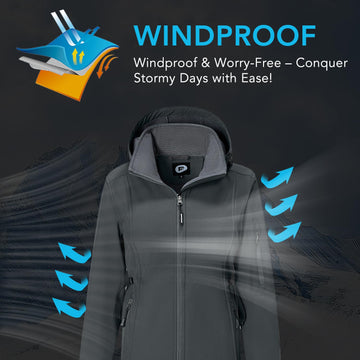 Farvalue women's softshell jacket with removable hood detail for adaptable outdoor protection.
