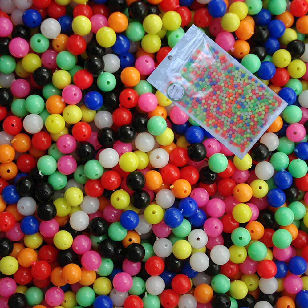 FASPLORE 1000pcs mixed-color luminous fishing beads 6mm product image 1