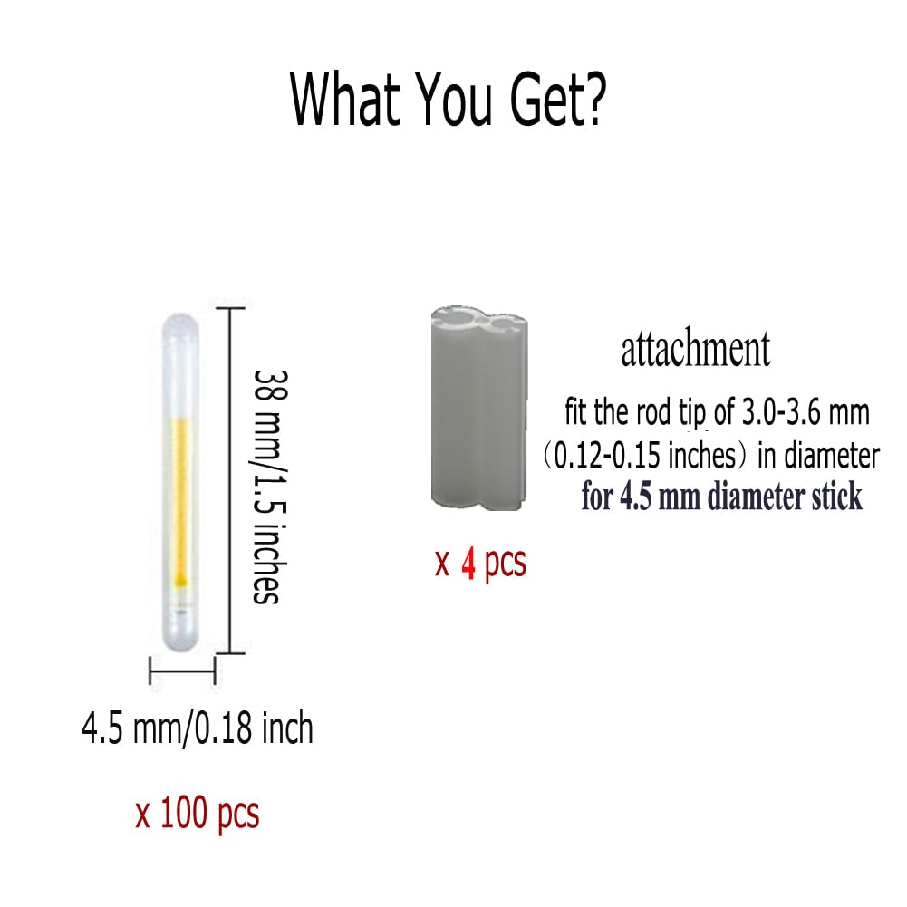 Glow sticks with four attachments included in the set