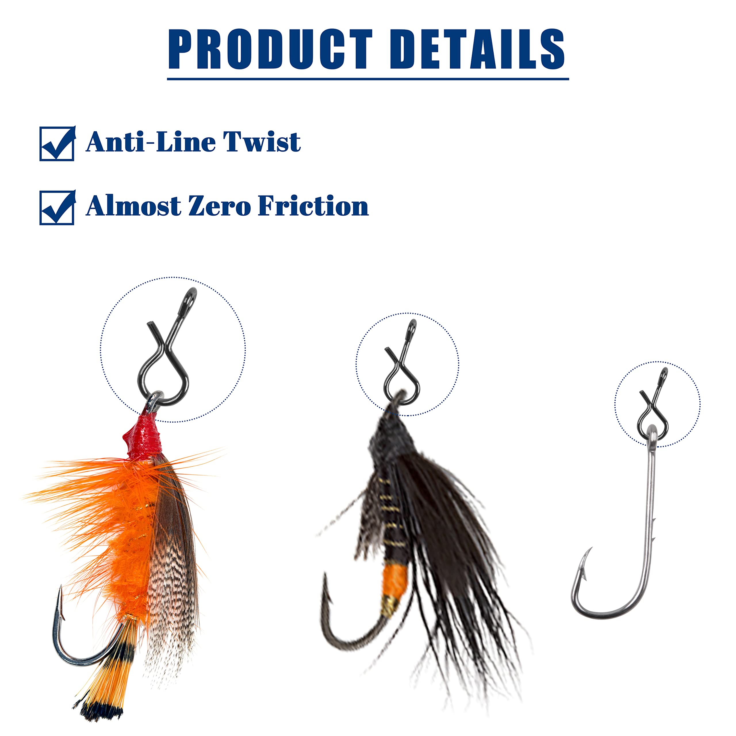 Lure change clip being used to attach a fly