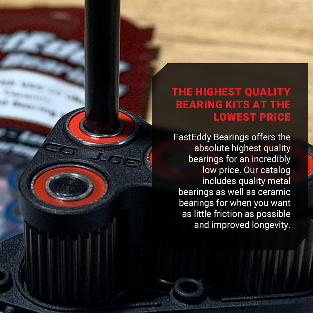 FastEddy bearings on boat reel setup for cranking performance.