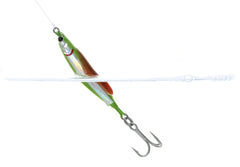Close-up shows sticky gel on soft baits for longer hold