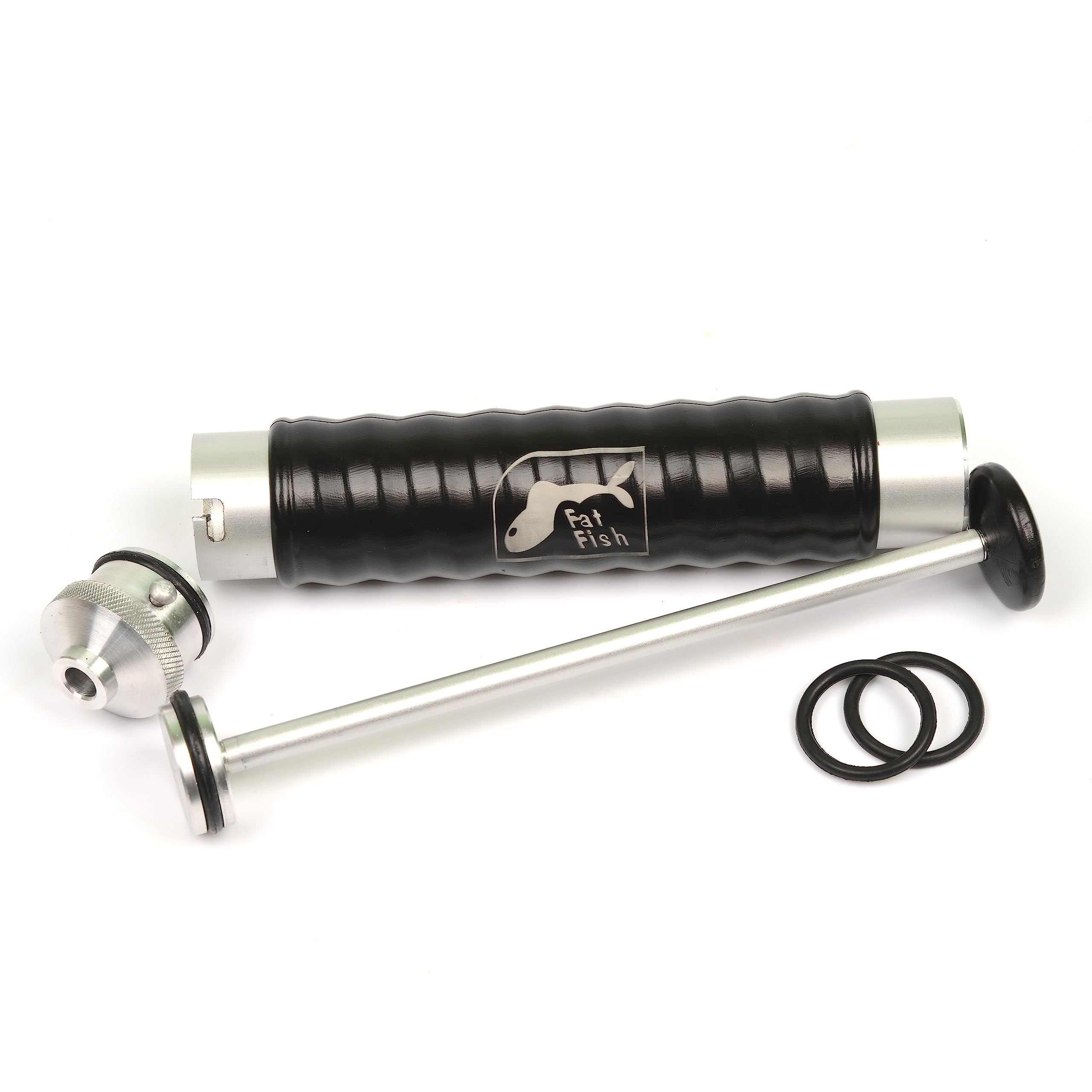 Fat Fish plastisol injector locking nozzle ensures safe, spill-free operation.