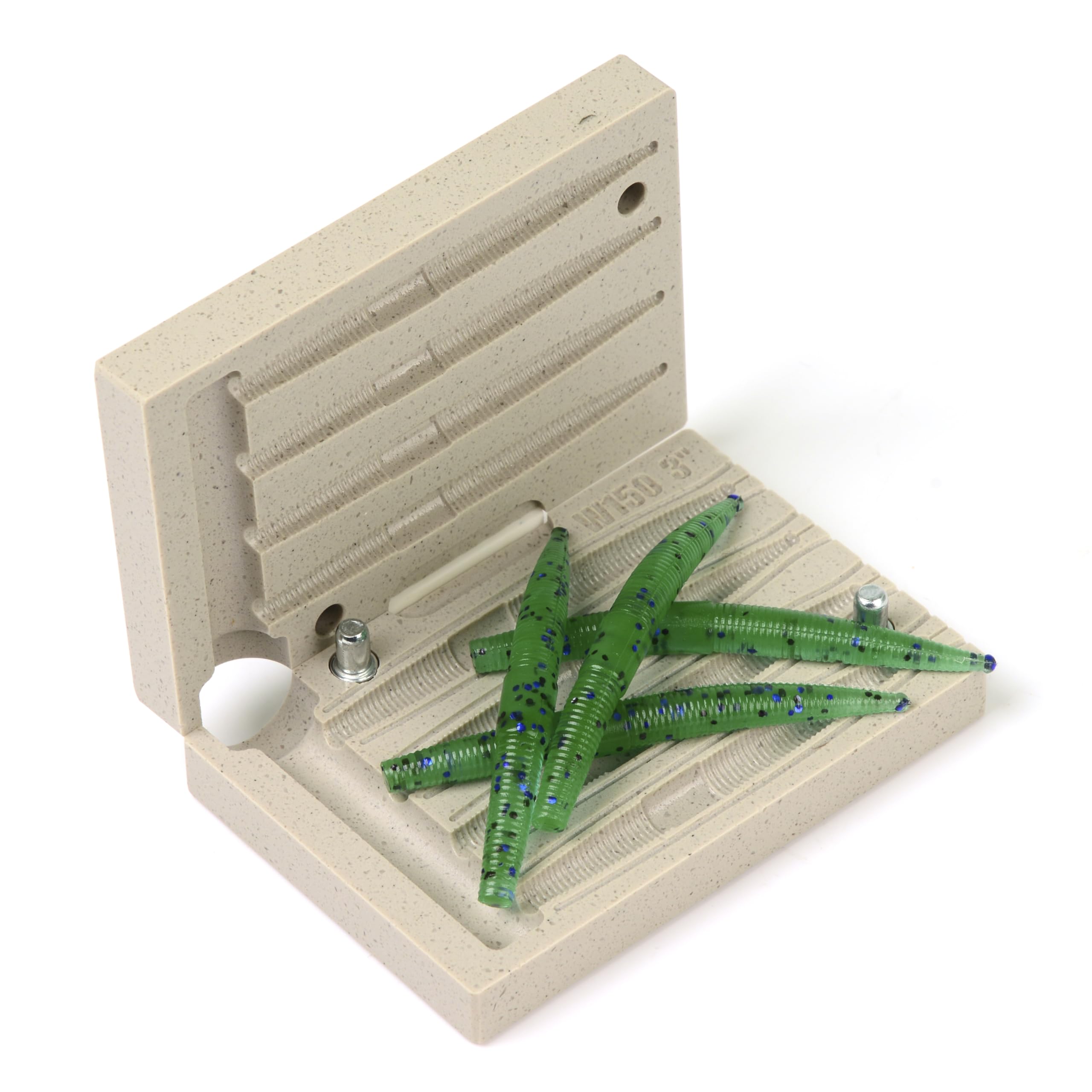 FatFish W150-4C mold top view showing crisp detailing for versatile lure creation