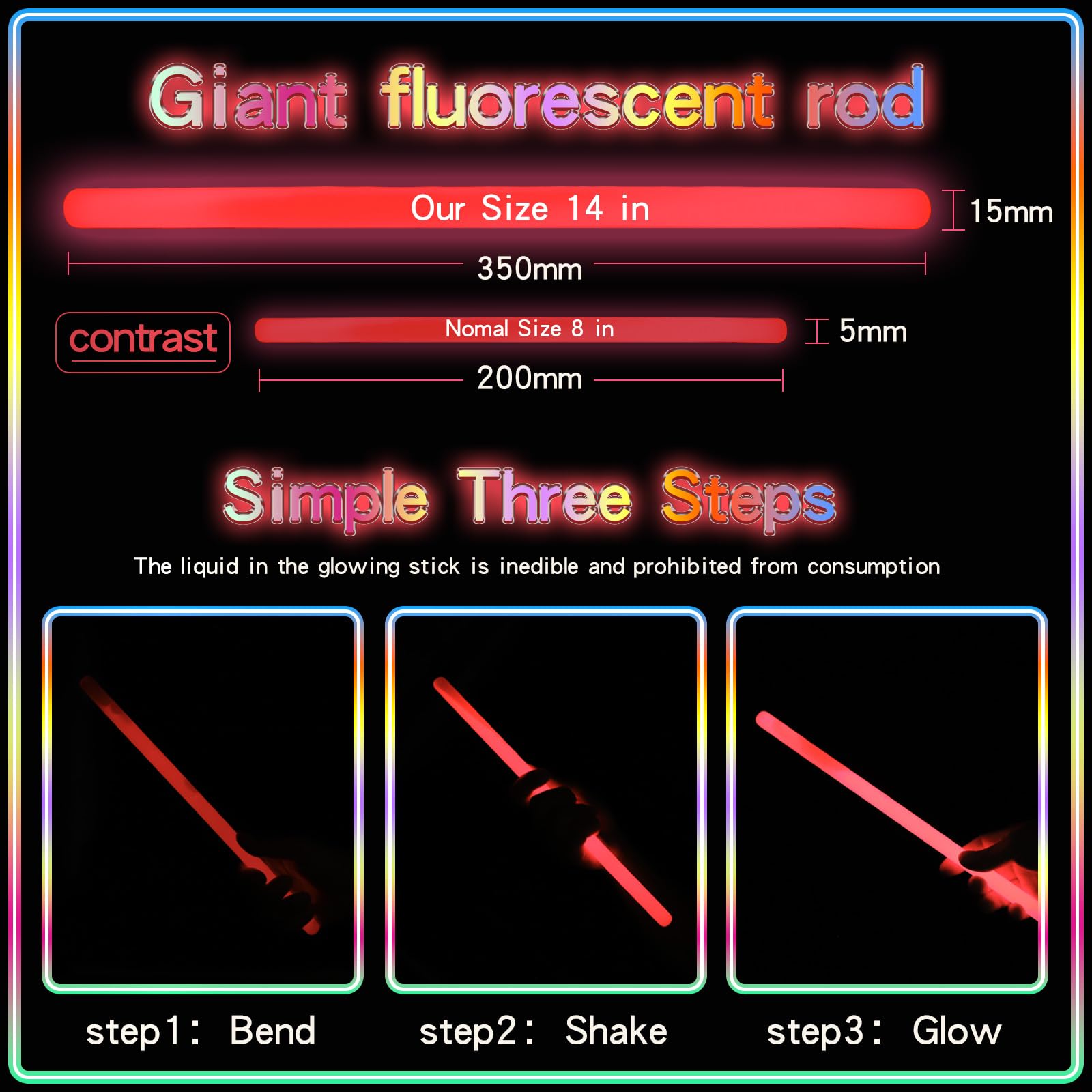 FathiSooc glow sticks with military-grade brightness for clear dark-environment lighting