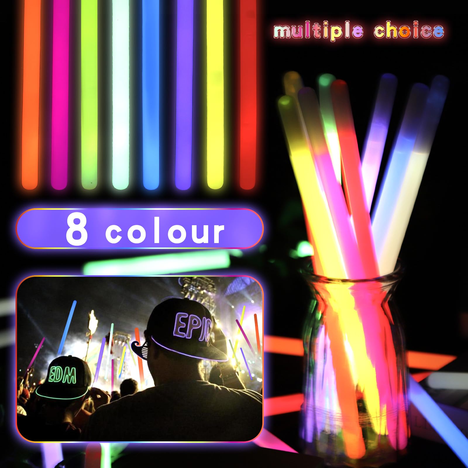FathiSooc glow sticks are waterproof and non-toxic for reliable outdoor use