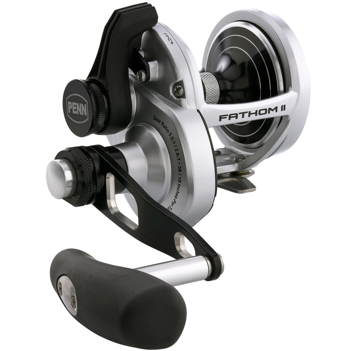 PENN Fathom II Lever Drag 2-Speed 30LD2 Conv Reel BX – side view