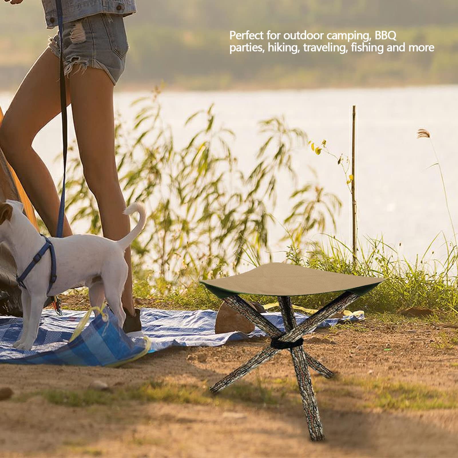 Fauitay tripod stool cloth lightweight design for easy carrying during hikes.