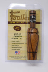 Faulk's Canada Goose Call closeup with lanyard for easy access in the field