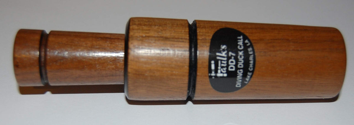 Faulk's Diving Duck Call DD-7 in brown, tuned for bluebills and canvasbacks, realistic duck calls