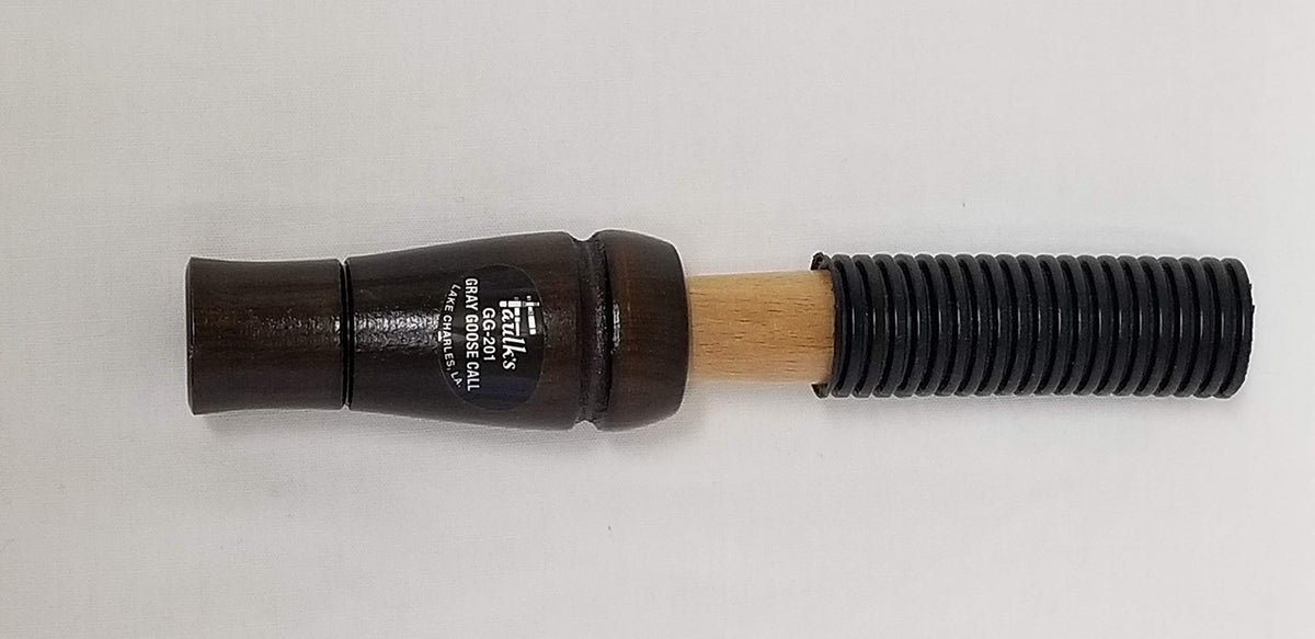Faulk's Grey Goose Call with walnut finish for precise goose calling on hunts.