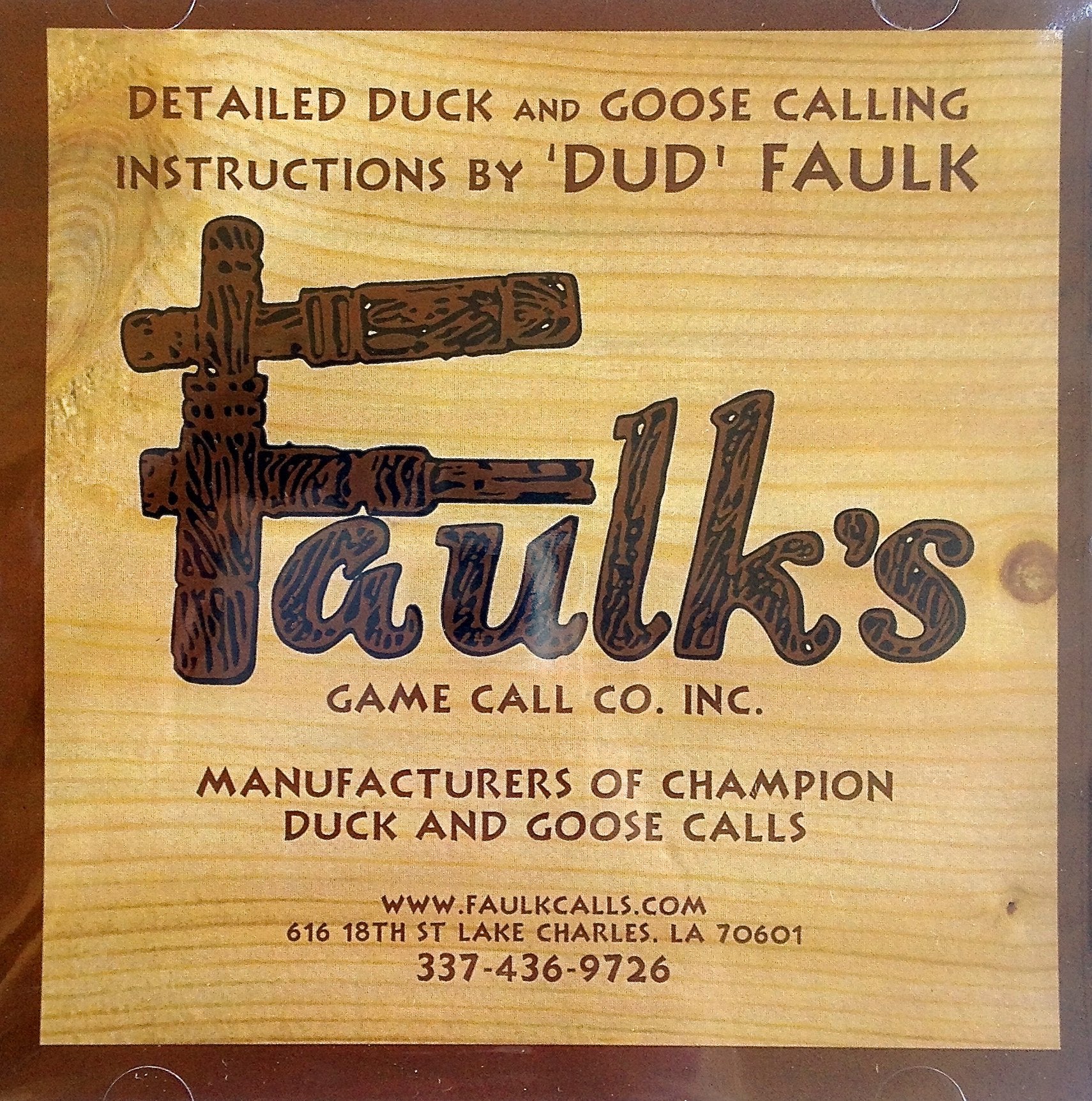 Faulk's Instructional CD multicolor cover illustrating mallard and goose calling techniques