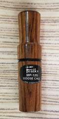 Faulk's Mini Pro Goose Call in brown, compact and hand-tuned for crisp field calling.