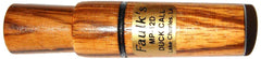 Faulk's MP-12D mini duck call in brown, crafted from rare wood for authentic duck calling