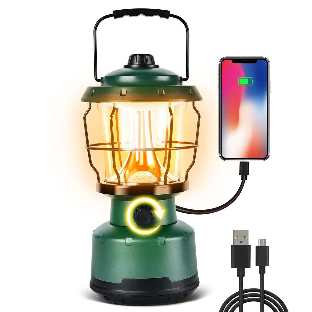 Favorbrite LED camping lantern with rotate switch for adjustable brightness on the go