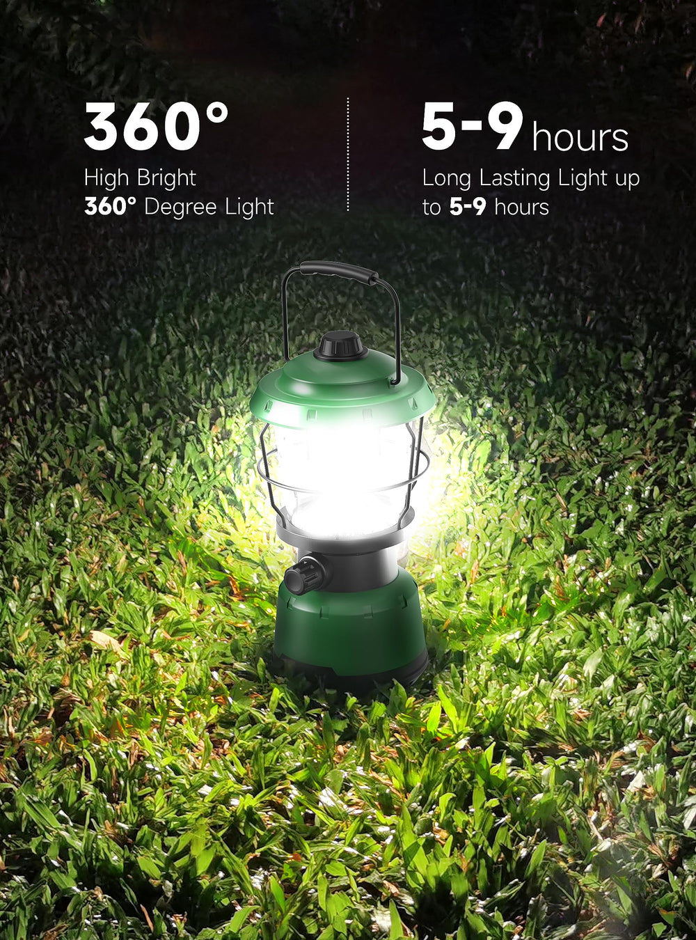 Favorbrite USB rechargeable lantern with 6000mAh battery to power devices