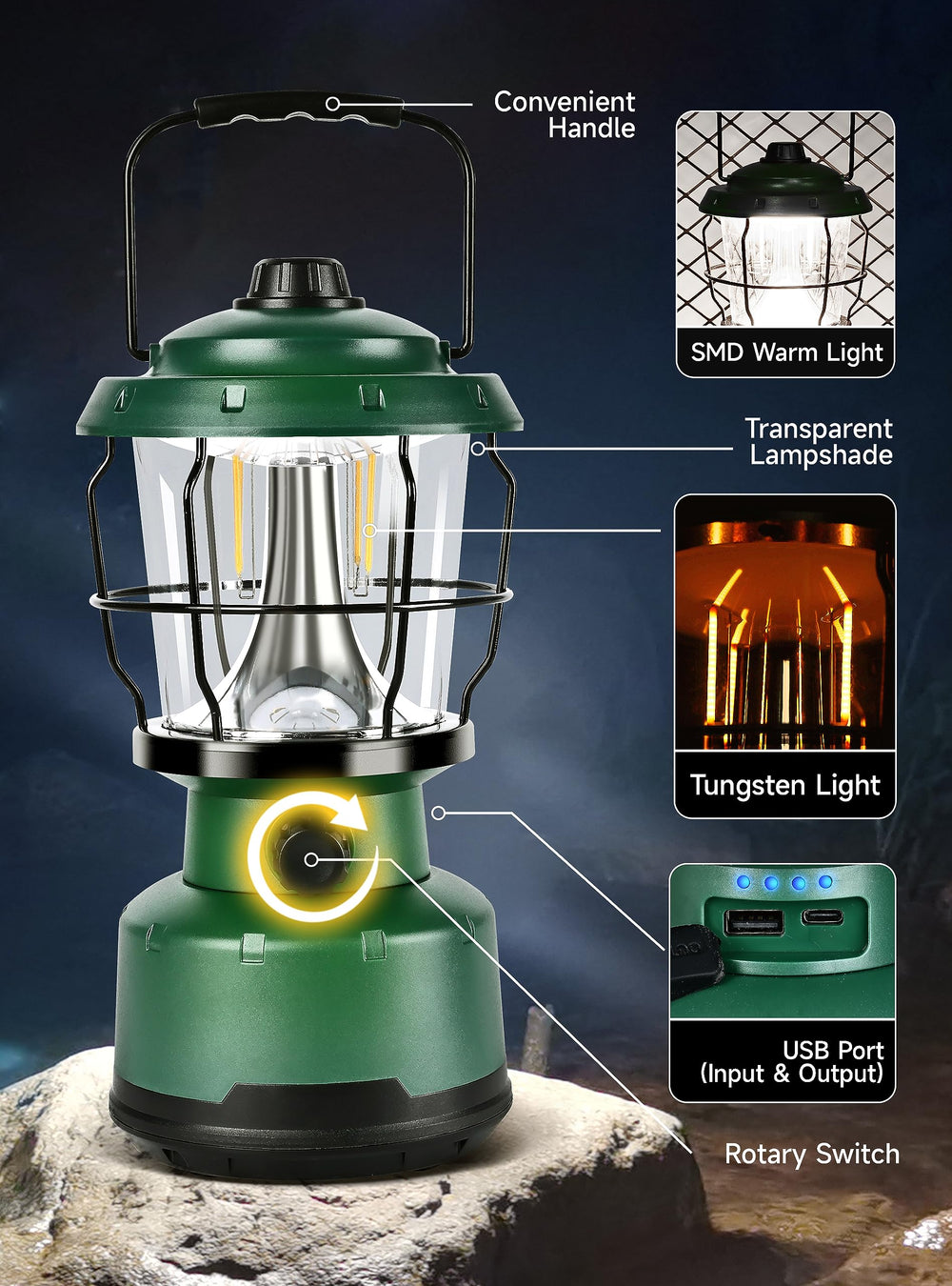 Favorbrite water-resistant lantern suitable for outdoor use and weather exposure