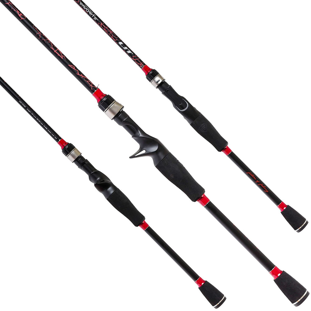 Favorite Lit Casting Combo left-hand reel offers smooth control.
