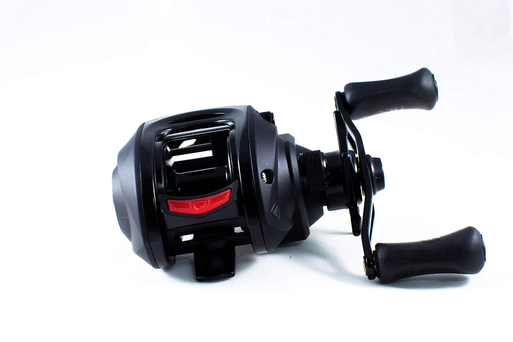 Favorite Sick Stick casting reel right side view showing smooth handle and soft-touch knob for comfort