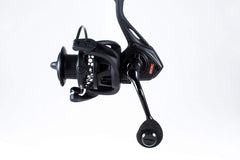 Favorite Sick Stick Spinning Reel front view highlighting lightweight carbon body for smooth performance.