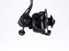 Favorite Sick Stick Spinning Reel spool and handle detail emphasizes fast retrieves and durability.