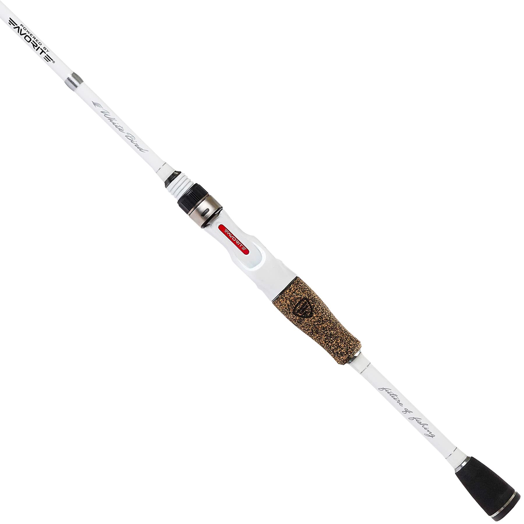 FAVORITE White Bird rod with SiC guides resists wear and ensures durability.