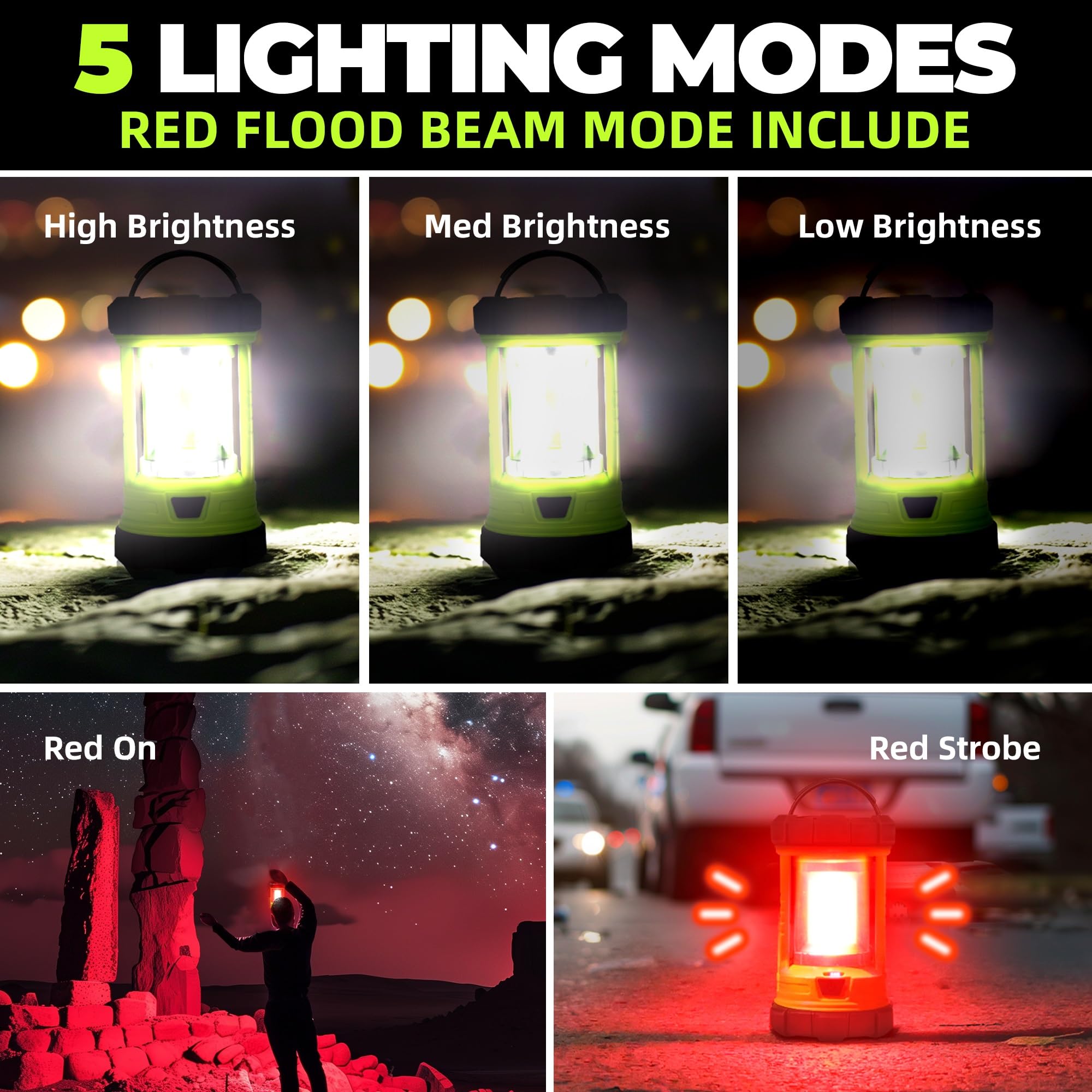 Favourlite camping lantern USB-C charging demonstrates portable power for devices.