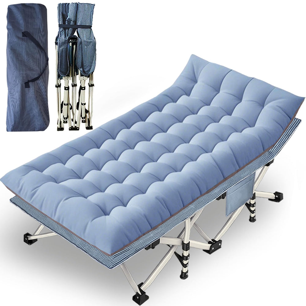 Faysore XXL camping cot frame provides sturdy outdoor sleeping support.