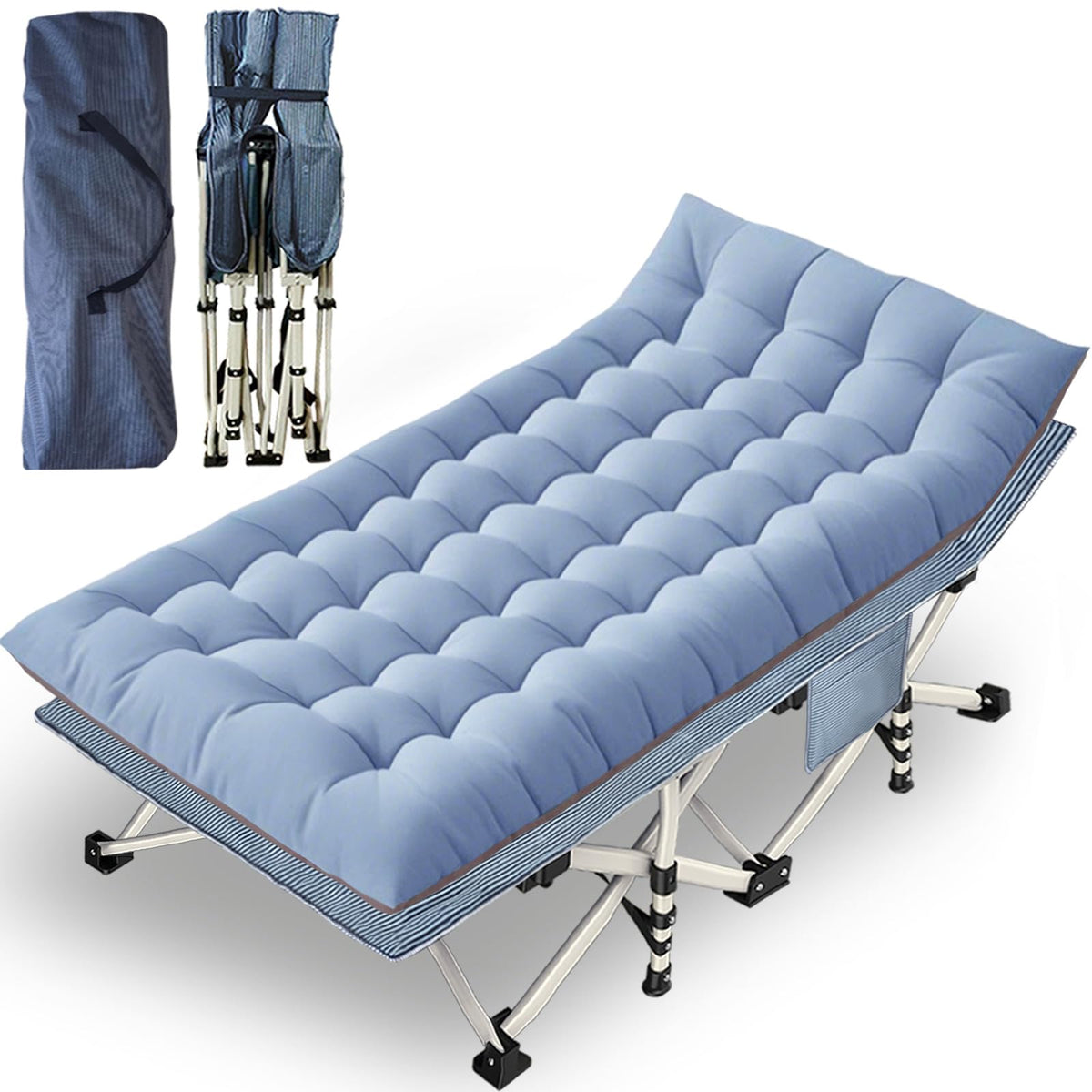 Faysore XXL camping cot frame provides sturdy outdoor sleeping support.