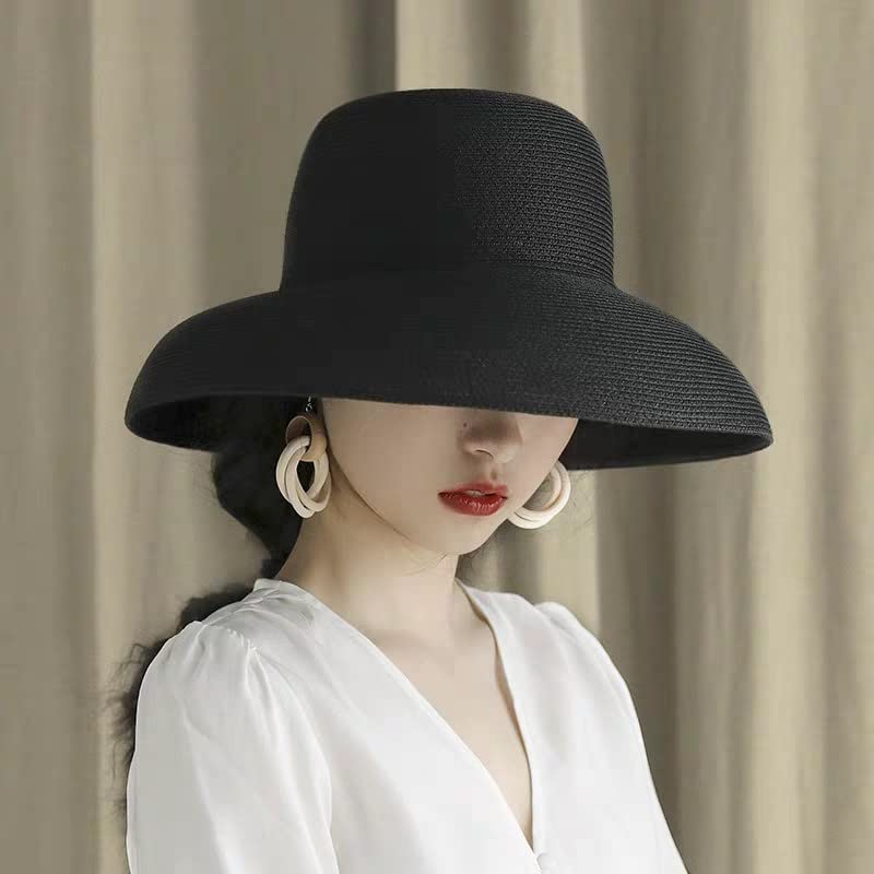 FAYTEK Hepburn straw hat folded for travel and lightness