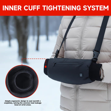 FCABBLEY heated hand warmer muff pocket-organization keeps essentials dry and accessible
