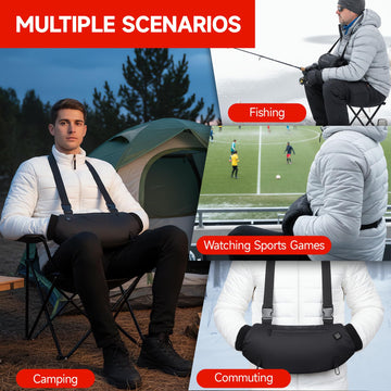 FCABBLEY heated hand warmer muff winter-walk use provides cozy warmth outdoors