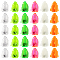Six-color FCKLVMC catfish rattles display