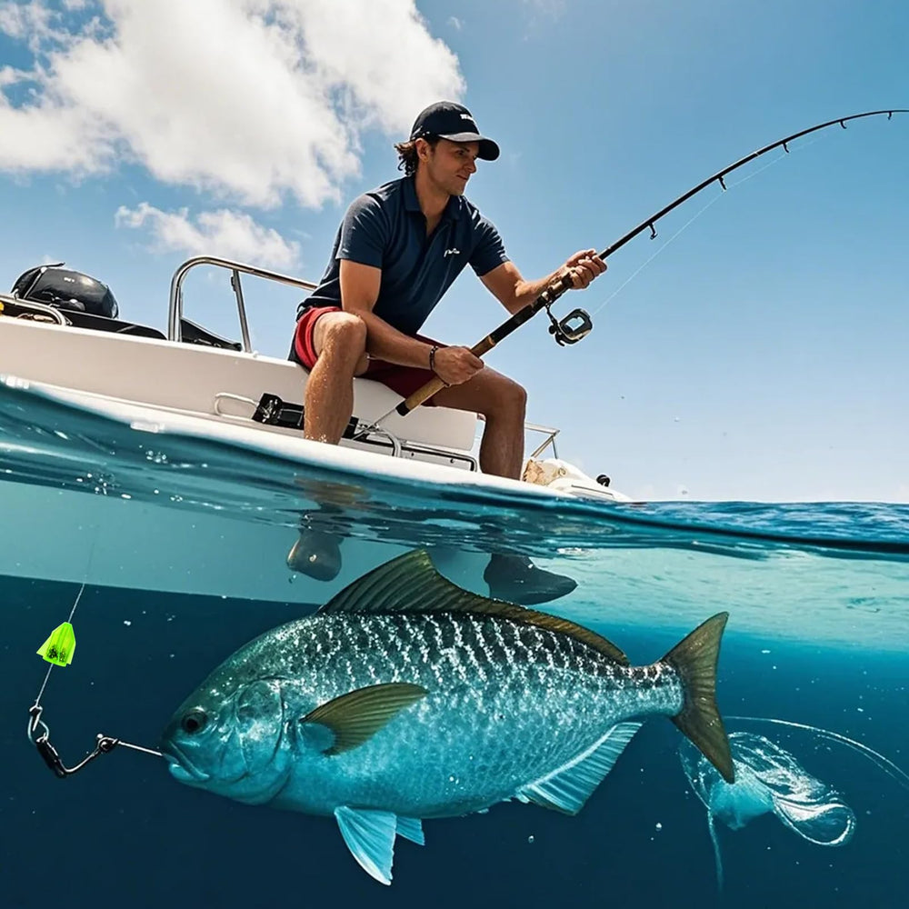 Catfishing setup featuring rattles mounted on gear