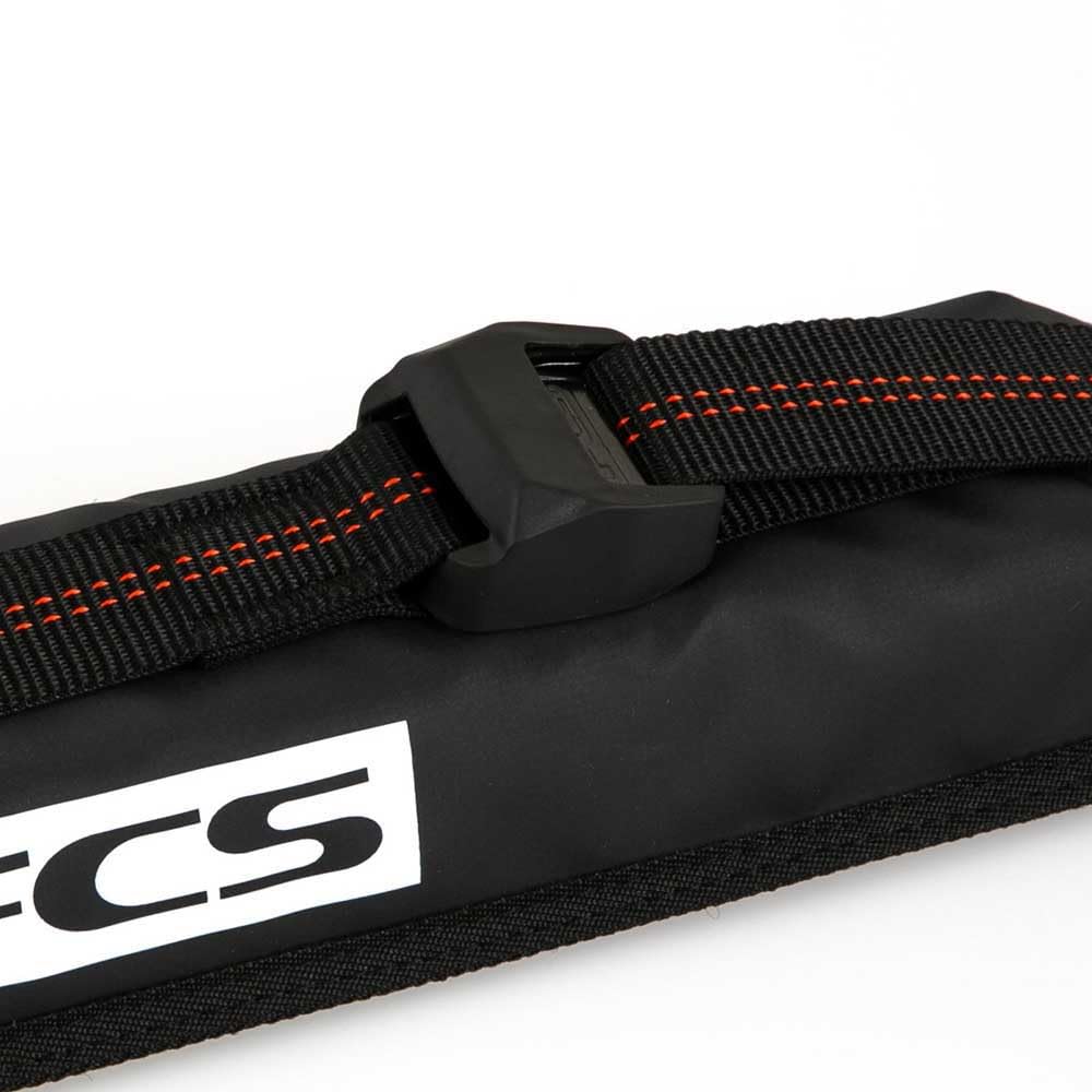 Boards secured with FCS Cam Lock during road trips.