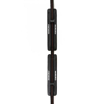 FCS Cam Lock Double Soft Racks on car roof for secure board transport.