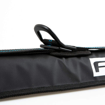 FCS Soft Rack aerodynamic pads with high-density foam shield provide protection during travel.