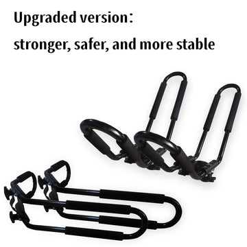 Wide-mouth J-Bar loading feature on the FDB roof rack aids kayak loading