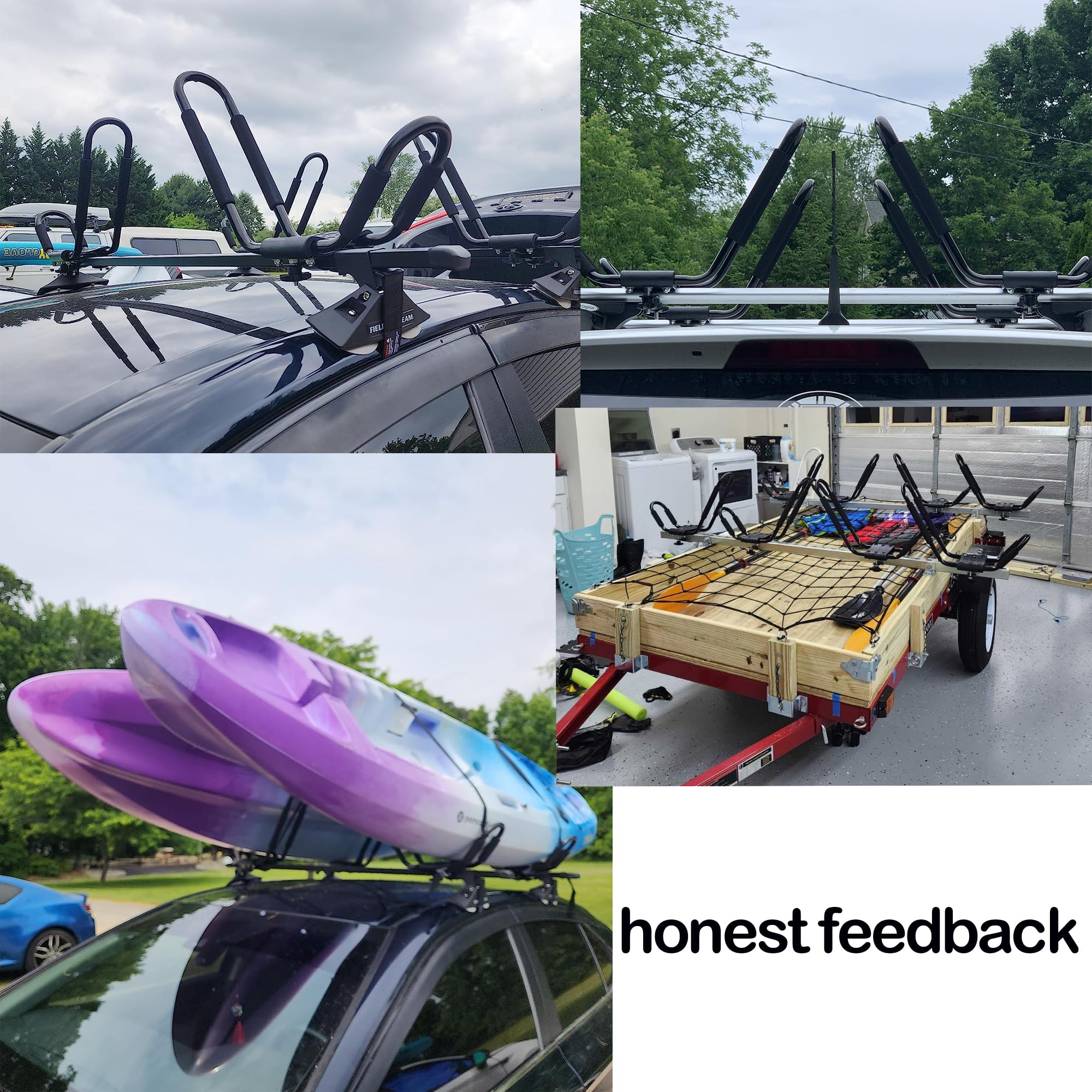 Universal fitment of FDB kayak racks for square, oval, and flat crossbars
